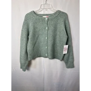 Hazel Moon NWT Button Up Green Cardigan Sweater Size Large - Picture 1 of 6