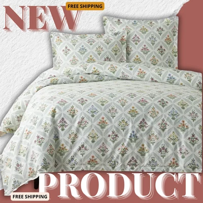 NUEVO Funda nórdica Rifle Paper Co.Estee Garden clásica de satén suave; tamaño completo Foto 1 de 4