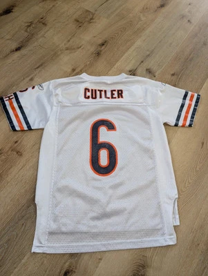 Camiseta de colección Jay Cutler #6 Chicago Bears en el campo blanca mediana juvenil Foto 1 de 4