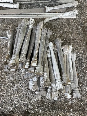 Huge Lot of Antique Balusters Architectural Salvage Victorian Salvage, Wood  - Image 1 of 3