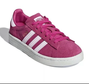 Adidas Campus Kids Sneakers Leather Shoes Trainers Gazelle B41957 Pink uk 2 eu34 - Foto 1 di 2