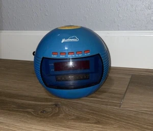 Vintage Youthtronics Blue Circle Alarm Clock Radio - Picture 1 of 8
