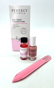 Perfect Formula Gel Coat 3 Pc Set: PINK GEL, FLAIR Color & Crystal Nail File NIB - Picture 1 of 6
