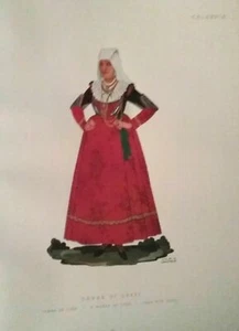 1900 COSTUME CALABRIA DONNA DI LUZZI COSENZA - Imagen 1 de 1