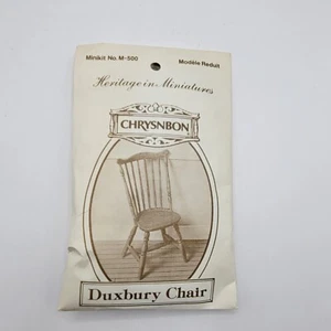 Vtg minikit no. M-500 CHRYSNBON HERITAGE IN MINIATURE DUXBURY CHAIR Dollhouse - Picture 1 of 7