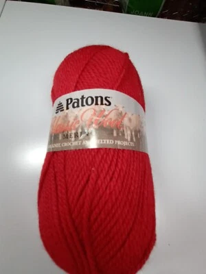 Patons Classic Wool Merino Yarn-223 Yards-Bright Red-NEW - Image 1 of 2