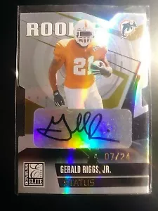 Gerald Riggs Dolphins 2006 Donruss Elite Rookie Auto Status GOLD #/24 Autograph - Picture 1 of 1