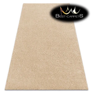 Exclusive modern shaggy soft rug BUENOS plain, single colour CREAM best quality - Picture 1 of 10