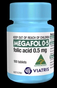 Ácido fólico folato 500 mcg embarazo lactancia corazón cerebro salud 100 comprimidos NUEVO - Imagen 1 de 1
