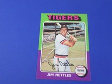 1975 TOPPS JIM NETTLES #497 DETROIT TIGERS HIGH GRADE LOOKS PACK FRESH!