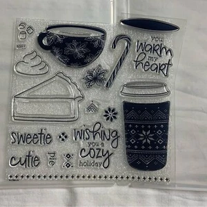 Close To My Heart Coffee Hot Chocolate Mug Pie Retired Photopolymer Stamps Set - Picture 1 of 2