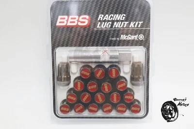 BBS genuine RED RACING LUG NUT KIT 12X1.5 OEM PLGM15BKR New - Image 1 of 4
