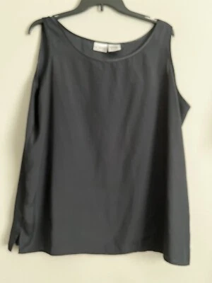 Liz Baker Essentials Womens Plus Size 18w Top Black Sleeveless Career Foto 1 de 3