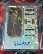 2023 CHRONICLES UFC CONTENDERS DRAKKAR KLOSE CRACKED ICE ROOKIE TICKET AUTO /25
