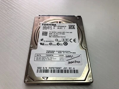 Toshiba 160Gb SATA III HDD 7200RPM 2.5" Laptop Hard Drive | MK1656GSYF | Tested! - Image 1 of 4