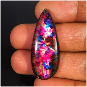 Natural Power Multi Labradorite 31,15 cts. Pea cabochon pietra preziosa sciolta - Foto 1 di 3