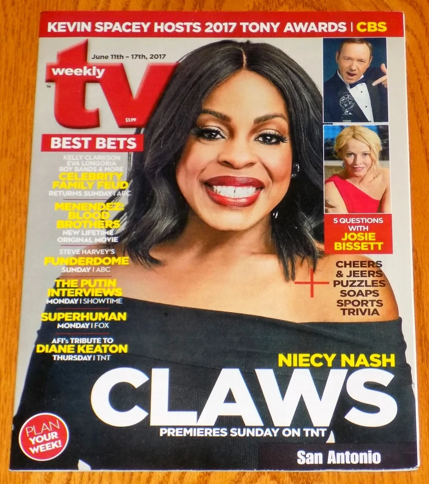 TV WEEKLY MAGAZINE NIECY NASH TNT THE CLAWS JUNE 2017 Foto 1 de 1