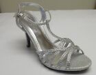 De Blossom Women's Spirit-1 Stunning Silver Sparkle Rhinestone Evening Heels