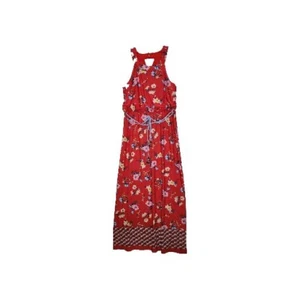 Kohls Three Pink Hearts Trixxi Girls Size 14 Red Floral Maxi Dress - Picture 1 of 8