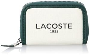 [Lacoste] Heritage Canvas Zip Card Case NF1343KP White
