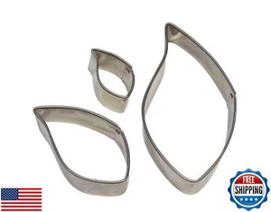 PME Stainless Steel Leaf, Set of 3 Cutters, Standard, Silver - Picture 1 of 4
