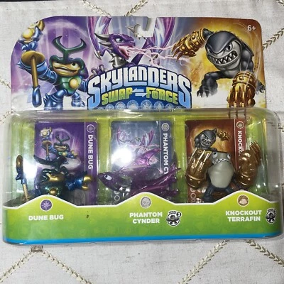 Skylanders Swap Force Dune Bug, Phantom Cynder, Knockout Terrafin READ - Image 1 of 4