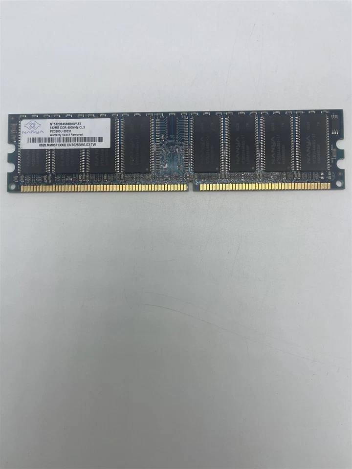 Nanya 512MB PC-3200U-30331 DDR 400MHz CL3 RAM - Image 1 of 1