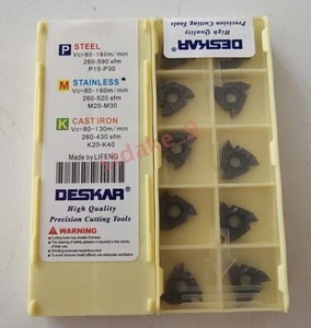 NEW 16ERM AG60 LF6018 DESKAR CNC Threaded Inserts Carbide Inserts Original 50 x - Picture 1 of 3