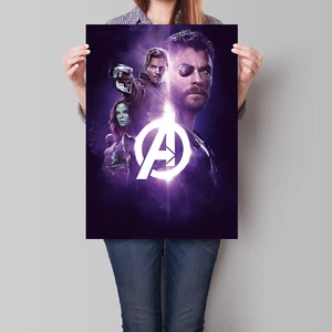 Avengers Infinity War Movie Poster Star-Lord Thor 16.6 x 23.4 in (A2) - Picture 1 of 4