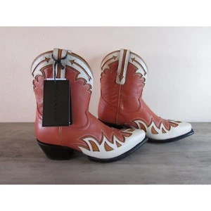 Black Star Women's Canyon Snip Toe 9" Western Bootie Coral WBSN010 - Picture 1 of 4