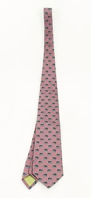 Corbata Jim Thompson Púrpura Elefante Cuello Seda Tailandesa Hombres Accesorios Vintage Clásico Foto 1 de 4