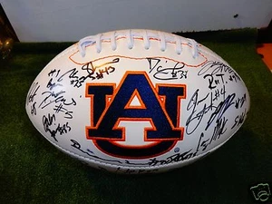 2015 AUBURN TIGERS TEAM LOGOTIPO FIRMADO FÚTBOL CON CERTIFICADO DE AUTENTICIDAD - Imagen 1 de 12