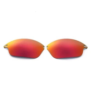 Lentes de repuesto Walleva polarizadas rojas fuego para gafas de sol Oakley Fast Jacket - Imagen 1 de 8