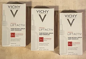 (Lot Of 3) Vichy Laboratoires Liftactiv Pure Retinol Serum Deep Wrinkles 1 fl oz - Picture 1 of 2