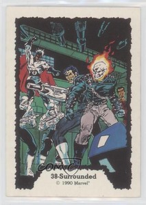 1990 Comic Images Marvel Ghost Rider Ghost Rider Surrounded #38 4kd