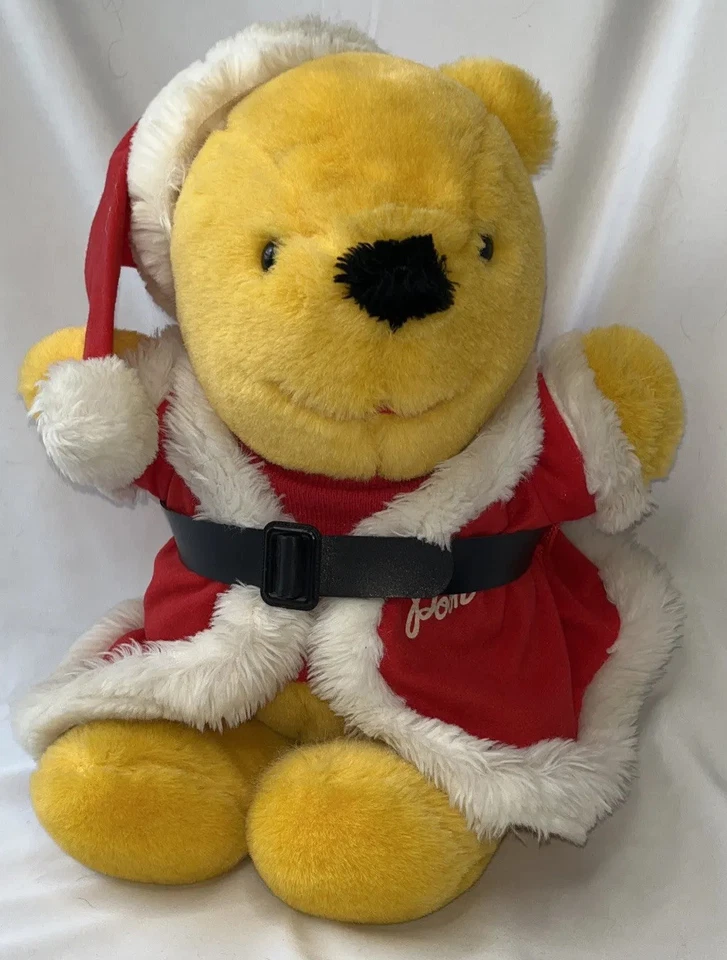 De colección Navidad Walt Disney Sears Winnie The Pooh Oso Peluche Papá Noel Sombrero Foto 1 de 4