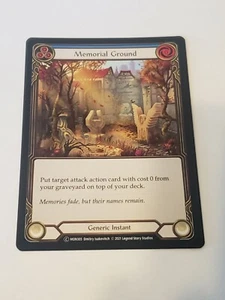 Memorial ground (blue) monarch Unlimited edition NM Flesh And Blood tcg - Picture 1 of 2