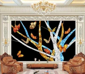 3D Tree Pattern ZHU9978 Wallpaper Wall Mural Removable Self-adhesive Zoe - Picture 1 of 5