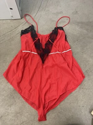 Vintage UNDERCOVER WEAR Red Heart Lace Lingerie Women's - Image 1 of 4
