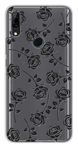 Coque en silicone imprimée compatible Huawei P Smart Z Roses noires - Imagen 1 de 3