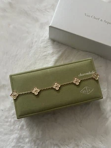 RARE💛NEW! Van cleef arpels VCA Vintage 18K Yellow Gold 5 Motif Hammer Bracelet - Picture 1 of 7