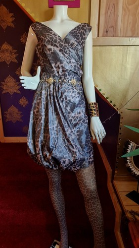 Abito sexy Moschino Economico E Chic Vintage Stampa Animale Leopardato Stampa Animali M
