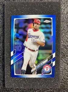 2021 Topps Chrome Update Blue Refractor #USC38 Nate Lowe Rangers #'d 132/199 - Bild 1 von 2