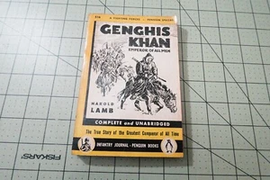"GENGHIS KHAN" BY HAROLD LAMB INFANTRY JOURNAL & PENGUIN BOOKS 1945 PRINTING - Picture 1 of 3
