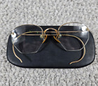 Vintage Shuron 1/10 12K Gold Filled Half Wire Rim Eyeglass Frames