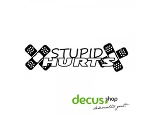 STUPID HURTS 2 PFLASTER L 2459 13x4 cm // Sticker JDM Aufkleber Frontscheibe - Picture 1 of 2