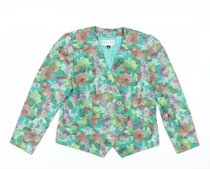 Esmodell Women's Floral Suit Jacket Multicoloured Size 12 - Picture 1 of 12