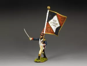 KÖNIG & LAND DAS ZEITALTER VON NAPOLEON NA514 FRANZÖSISCHE LINIE INFANTERIE OFFIZIER MIT FLAGGE - Bild 1 von 3