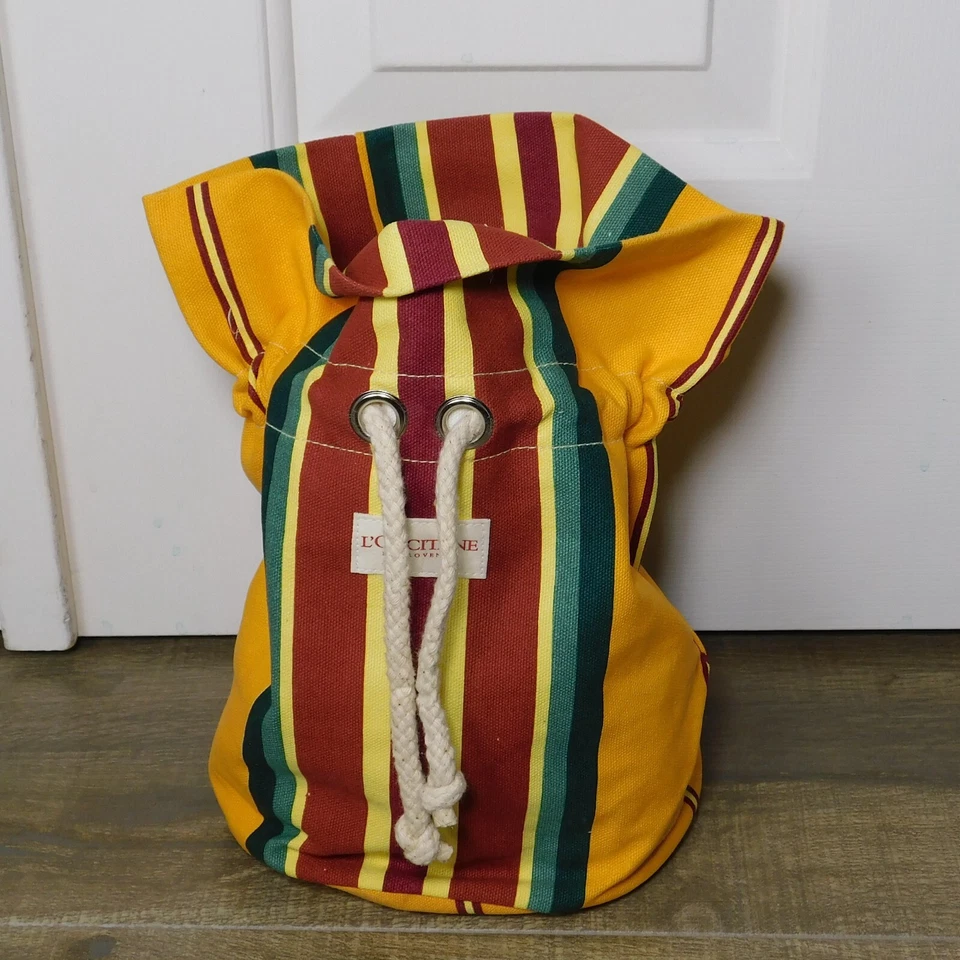Nuevo bolso de cosméticos vintage L'Occitane En Provence Francia de lona con cordón Foto 1 de 4
