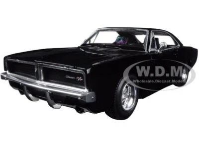 1969 DODGE CHARGER R/T BLACK 1/25 DIECAST MODEL CAR BY NEW RAY 71893 B - Image 1 of 4